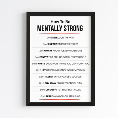 How to be Mentally Strong Wall Art (Framed)