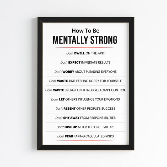 How to be Mentally Strong Wall Art (Framed)