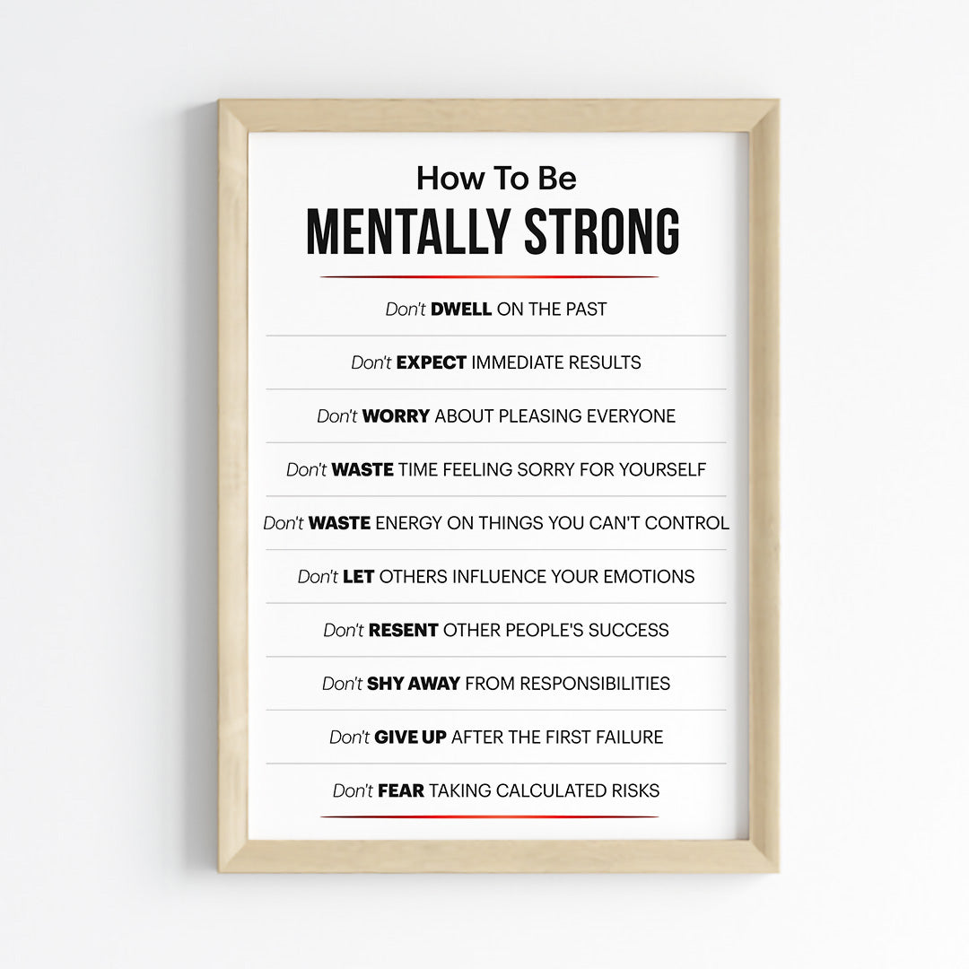 How to be Mentally Strong Wall Art (Framed)