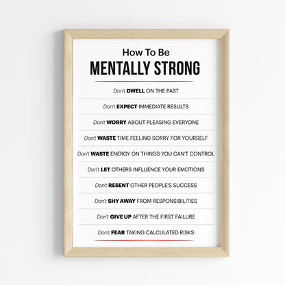 How to be Mentally Strong Wall Art (Framed)