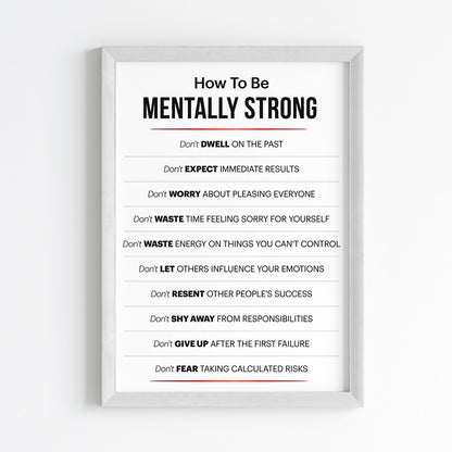 How to be Mentally Strong Wall Art (Framed)
