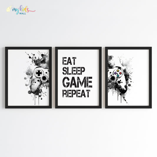 Gamer's Creed Motivational Wall Art (Framed Set of 3)