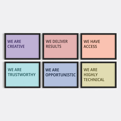 Our Brand Values Custom Wall Art (Framed)