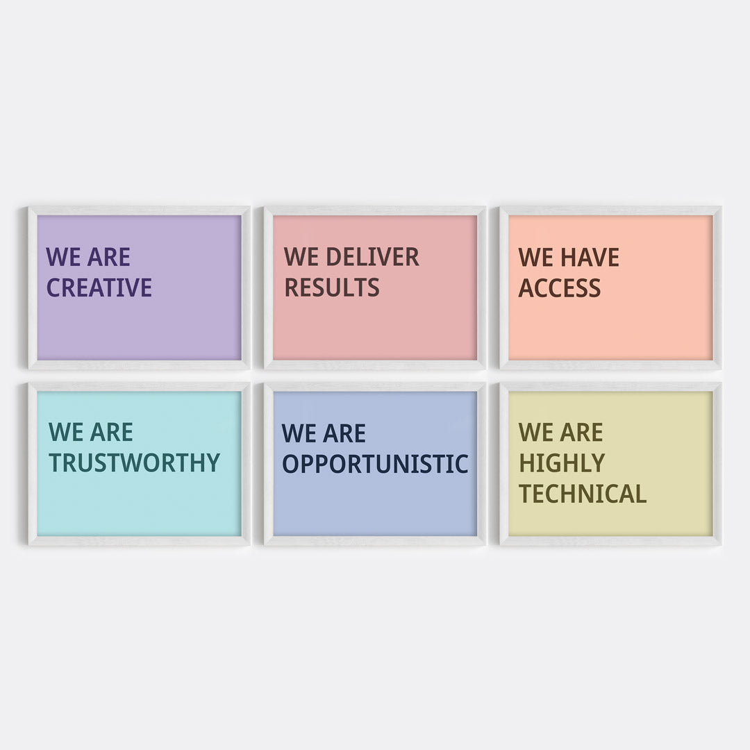 Our Brand Values Custom Wall Art (Framed)