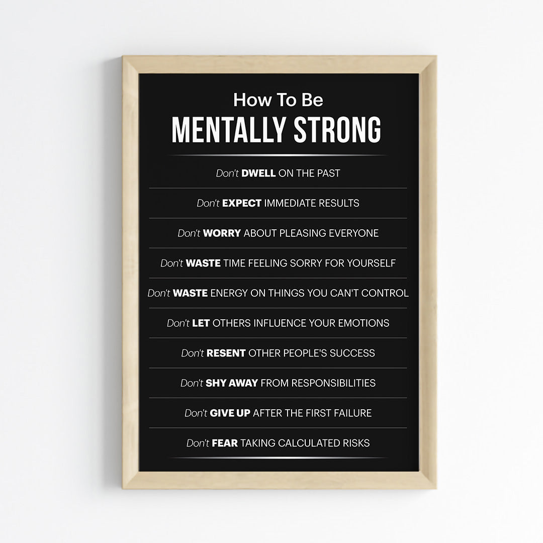 How to be Mentally Strong Wall Art (Framed)