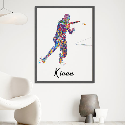 Table Tennis Player Personalised Wall Art (Big Frame)