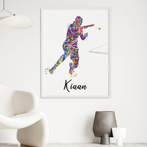 'Table Tennis Player' Personalised Wall Art (Big Frame)