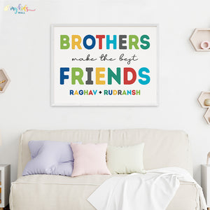 'Brothers Make the Best Friends' Wall Art (Big Frame)