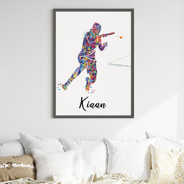 Load image into Gallery viewer, &#39;Table Tennis Player&#39; Personalised Wall Art (Big Frame)
