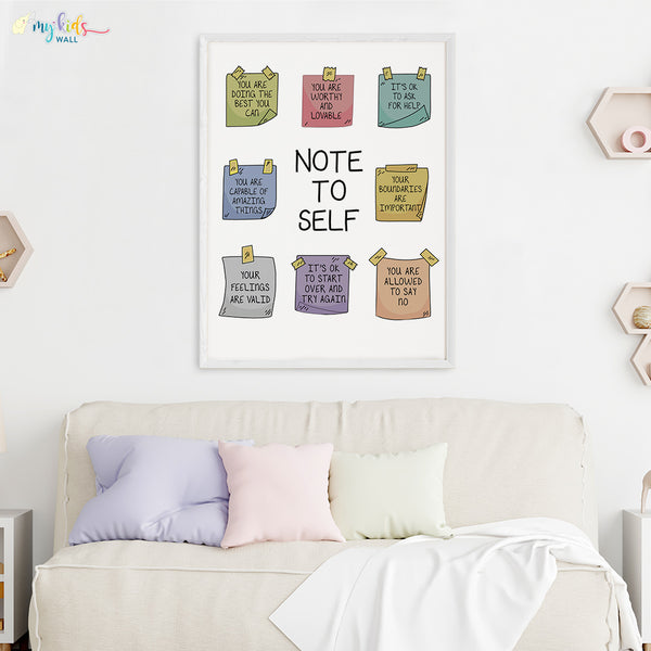 Load image into Gallery viewer, &#39;Notes to Self&#39; Wall Art (Big Frame)
