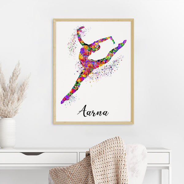 Load image into Gallery viewer, &#39;Gymnastics Girl&#39; Personalised Wall Art (Big Frame)
