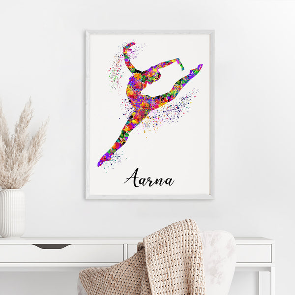 Load image into Gallery viewer, &#39;Gymnastics Girl&#39; Personalised Wall Art (Big Frame)
