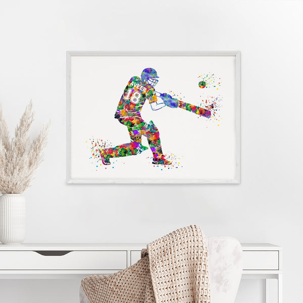 Load image into Gallery viewer, &#39;Cricketer&#39; Personalised Wall Art (Big Frame)
