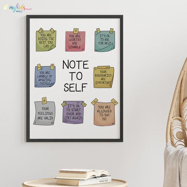 Load image into Gallery viewer, &#39;Notes to Self&#39; Wall Art (Big Frame)
