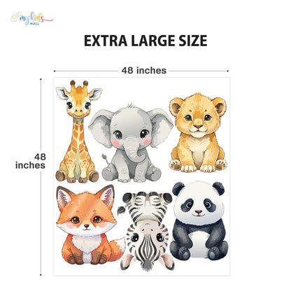Adorable Baby Animals Personalized Wall Stickers