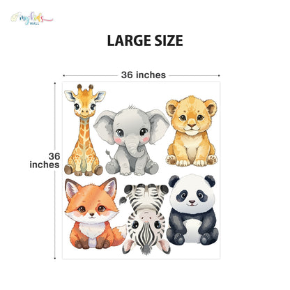 Adorable Baby Animals Personalized Wall Stickers