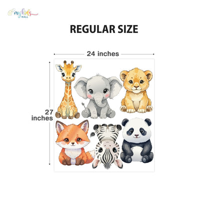Adorable Baby Animals Personalized Wall Stickers