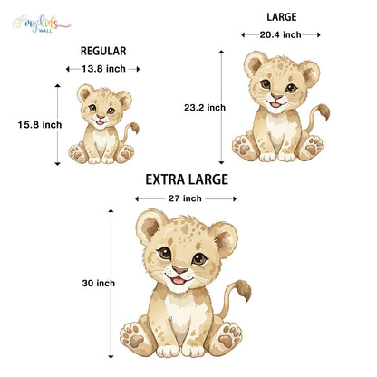 Baby Lion Dreamy Clouds Personalized Wall Stickers