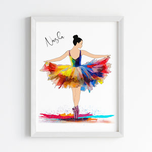 'Ballet Dancer' Personalized Wall Art (Framed) New