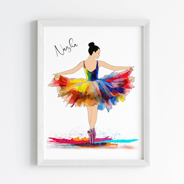 Load image into Gallery viewer, &#39;Ballet Dancer&#39; Personalized Wall Art (Framed) New
