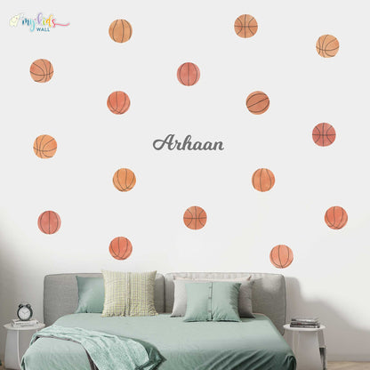 Basketball Decor Personalized Wall Stickers