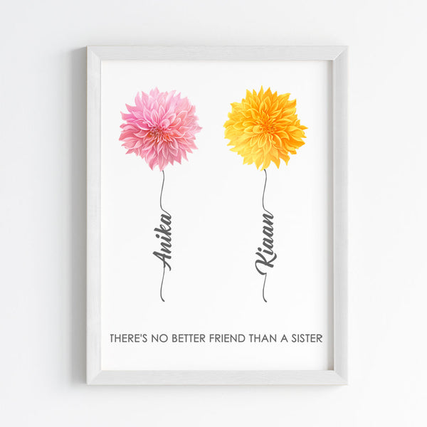 Load image into Gallery viewer, &#39;Better Together&#39; Floral Personalised Wall Art (Framed)
