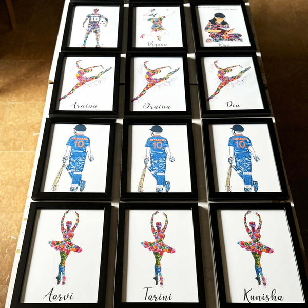 Birthday return gifts Customised black wall frames Sets
