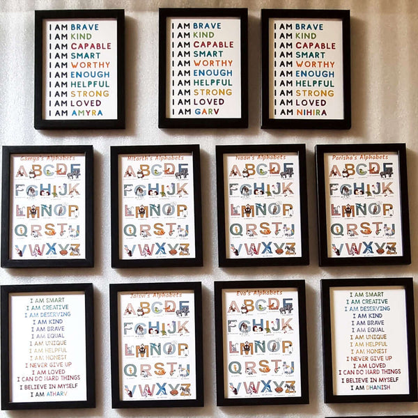 Birthday return gifts Customised black wall frames Sets