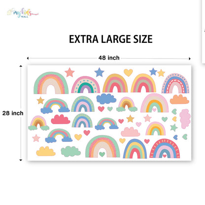 Boho Rainbow Skies Wall Stickers