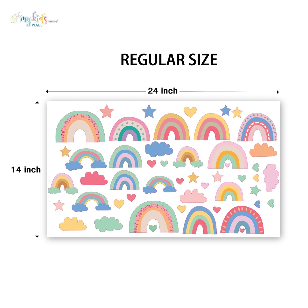 Boho Rainbow Skies Wall Stickers