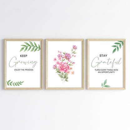 Botanical Affirmative Wall Art (Framed)