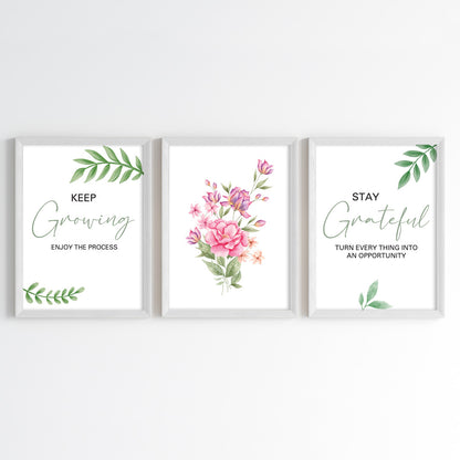 Botanical Affirmative Wall Art (Framed)