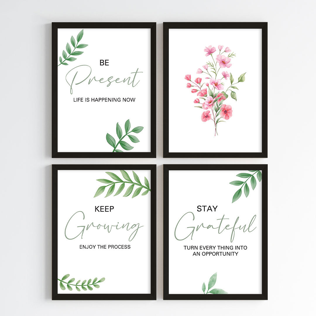 Botanical Affirmative Wall Art (Framed)