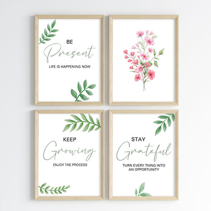 Botanical Affirmative Wall Art (Framed)
