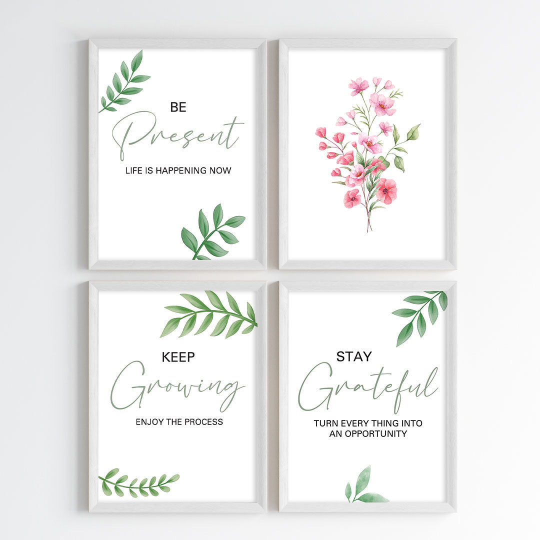 Botanical Affirmative Wall Art (Framed)