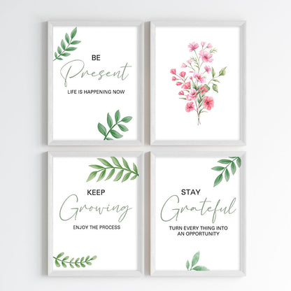 Botanical Affirmative Wall Art (Framed)