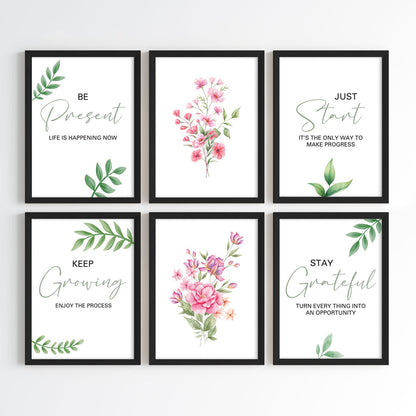 Botanical Affirmative Wall Art (Framed)