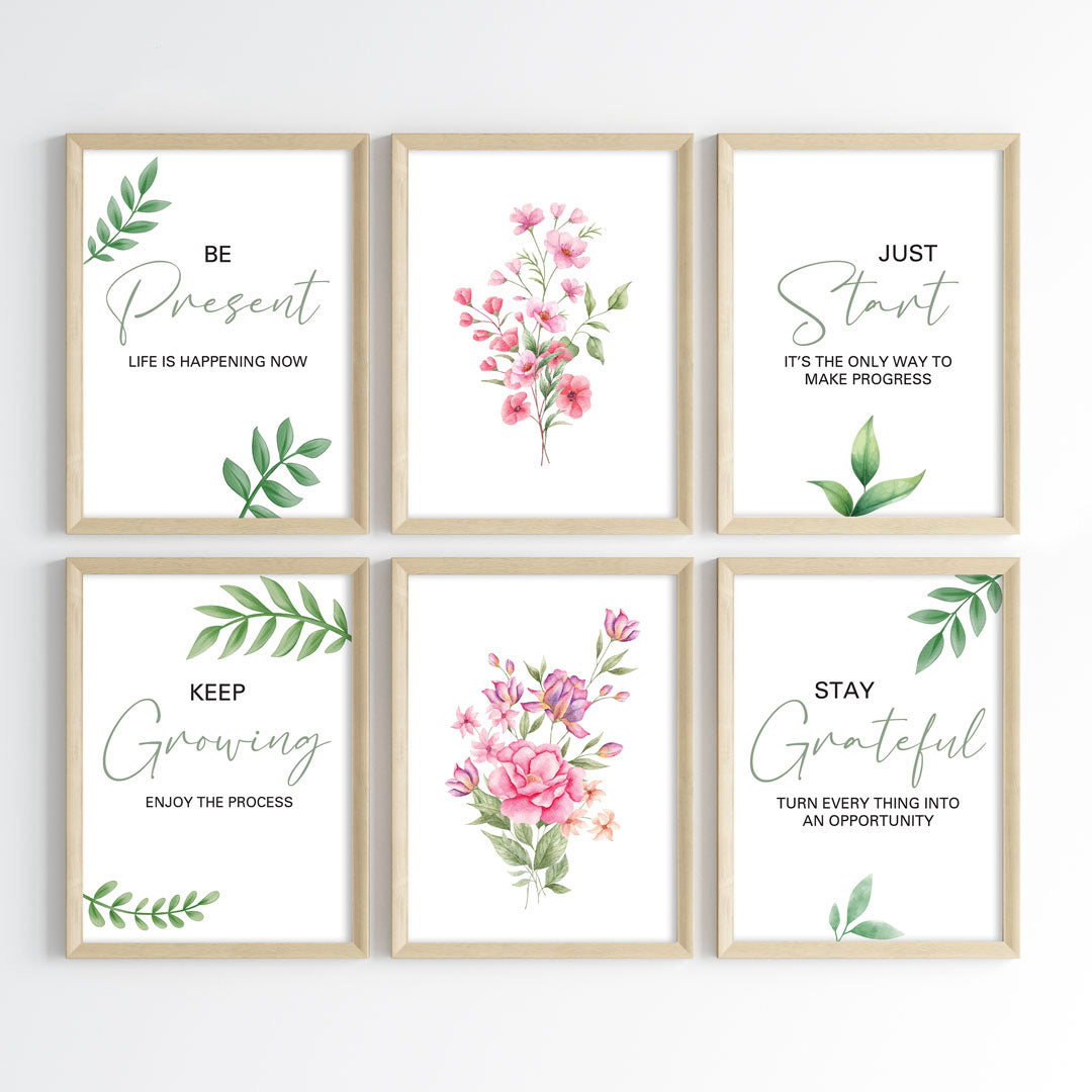 Botanical Affirmative Wall Art (Framed)