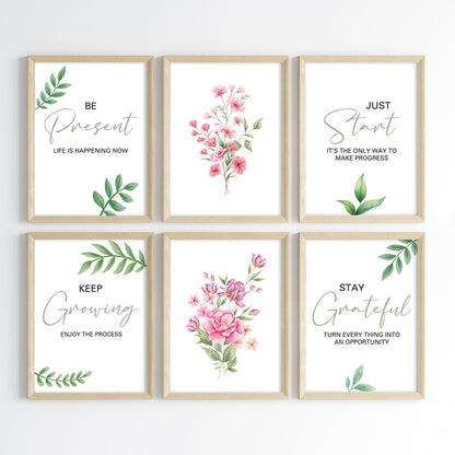 Botanical Affirmative Wall Art (Framed)