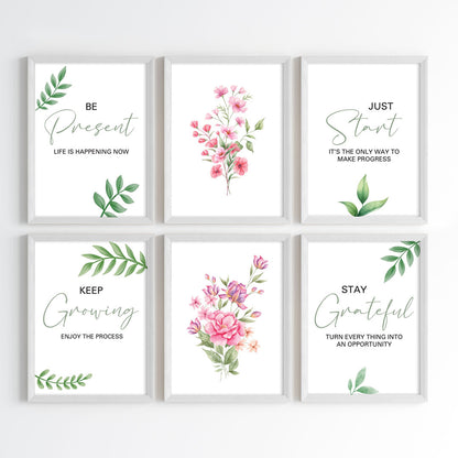 Botanical Affirmative Wall Art (Framed)