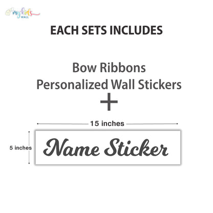 Cute Bow Personalized Wall Stickers