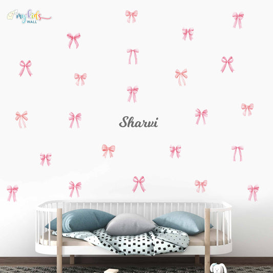 Cute Bow Personalized Wall Stickers