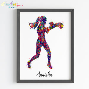 'Boxer Girl' Personalized Wall Art (Framed) New