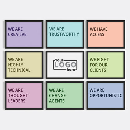 Our Brand Values Custom Wall Art (Framed)