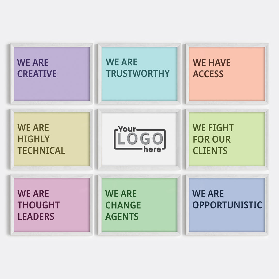 Our Brand Values Custom Wall Art (Framed)