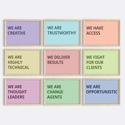 Our Brand Values Custom Wall Art (Framed)