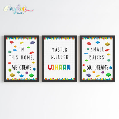 Building Bricks Motivational Wall Art