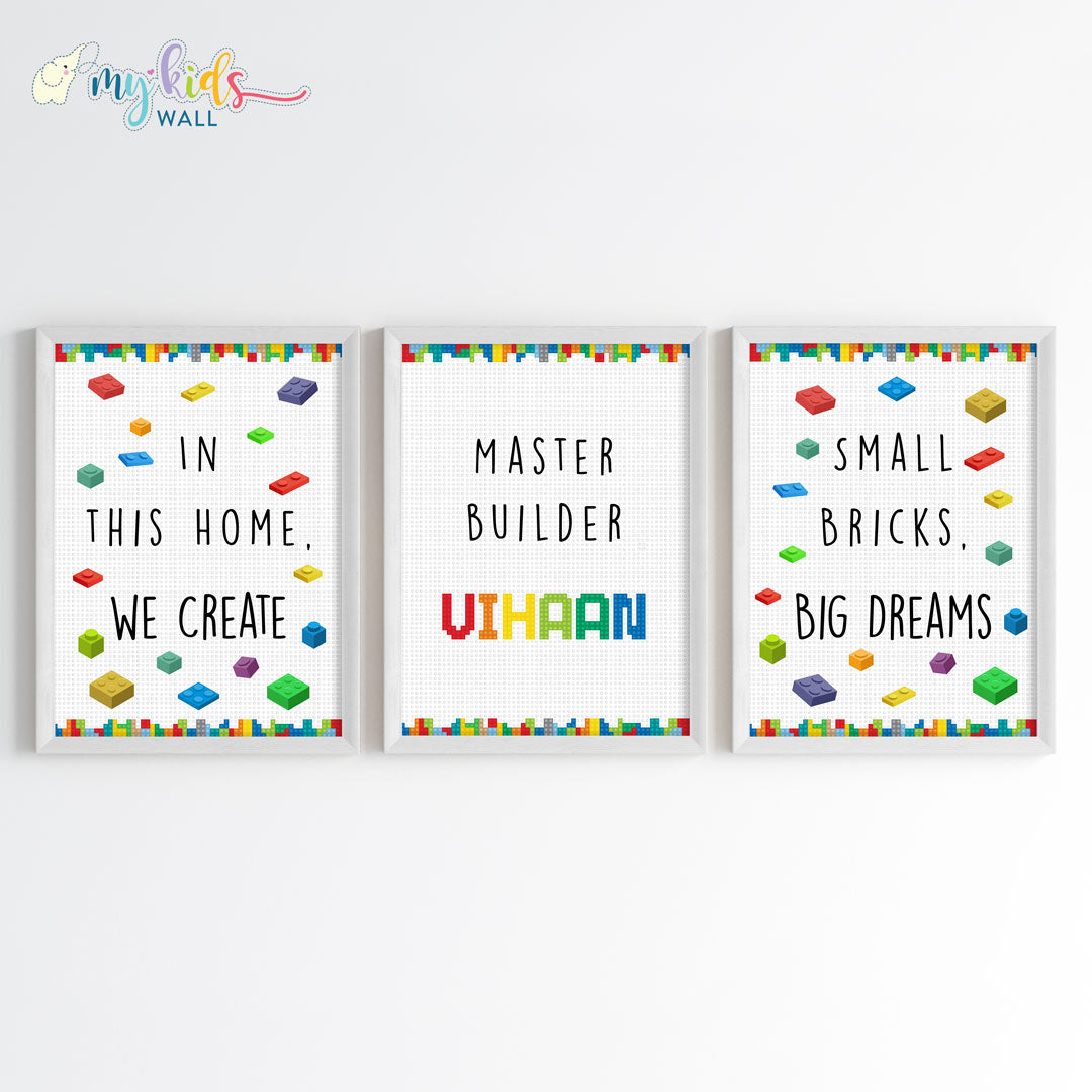 Building Bricks Motivational Wall Art