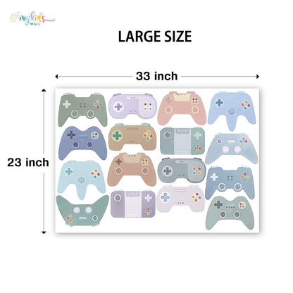 Colorful Gaming Controllers Personalized Wall Stickers