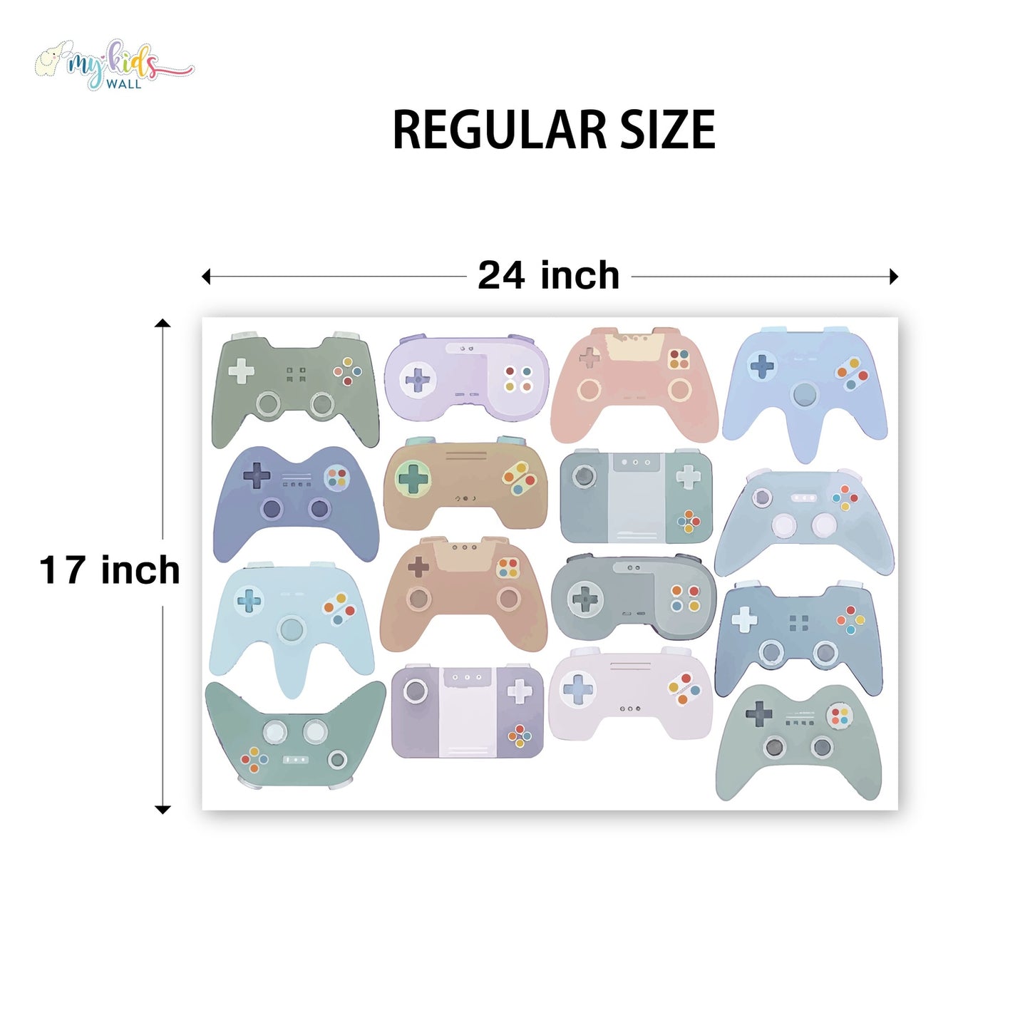 Colorful Gaming Controllers Personalized Wall Stickers